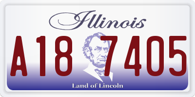 IL license plate A187405