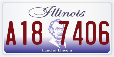 IL license plate A187406