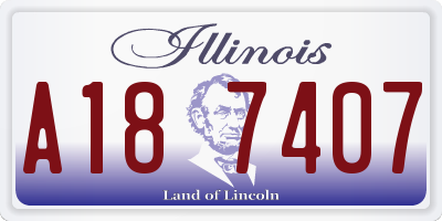 IL license plate A187407