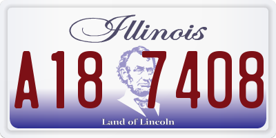 IL license plate A187408