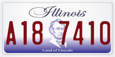 IL license plate A187410