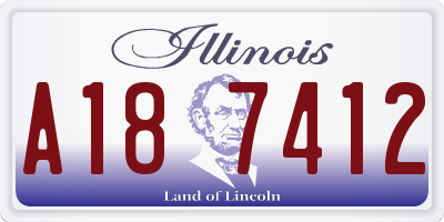 IL license plate A187412