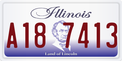 IL license plate A187413