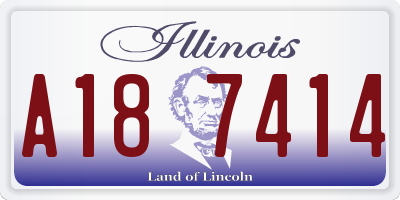 IL license plate A187414