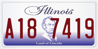 IL license plate A187419