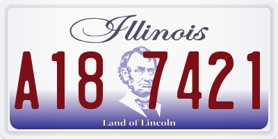 IL license plate A187421