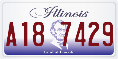 IL license plate A187429