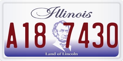 IL license plate A187430