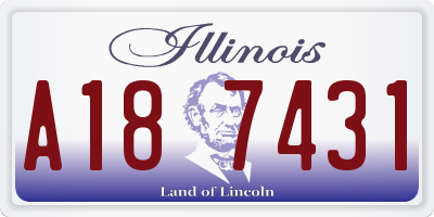 IL license plate A187431