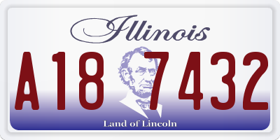 IL license plate A187432