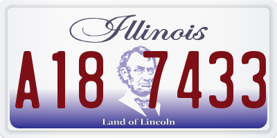 IL license plate A187433