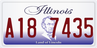IL license plate A187435