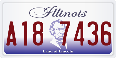 IL license plate A187436