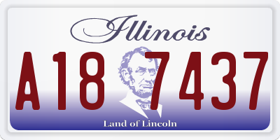 IL license plate A187437