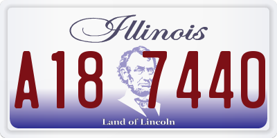 IL license plate A187440