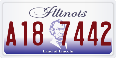 IL license plate A187442