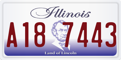 IL license plate A187443