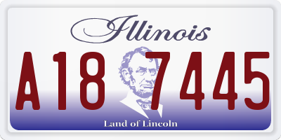IL license plate A187445