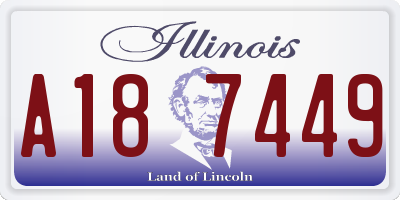 IL license plate A187449