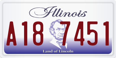 IL license plate A187451
