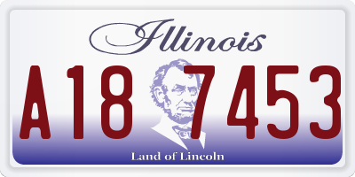 IL license plate A187453
