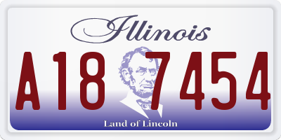 IL license plate A187454