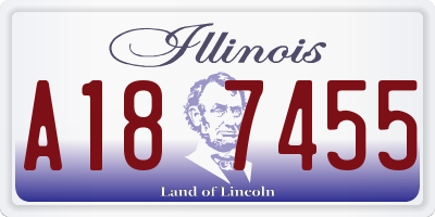 IL license plate A187455