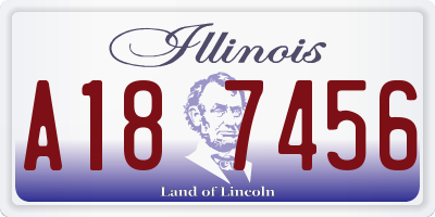 IL license plate A187456