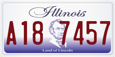 IL license plate A187457