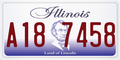 IL license plate A187458