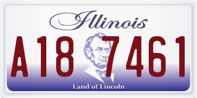 IL license plate A187461