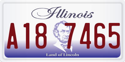 IL license plate A187465