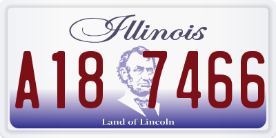 IL license plate A187466