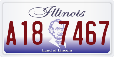IL license plate A187467
