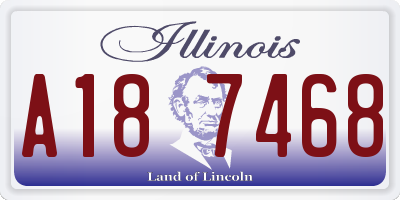 IL license plate A187468