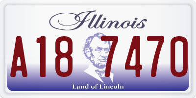 IL license plate A187470