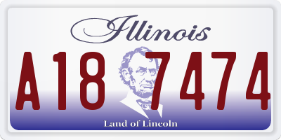 IL license plate A187474