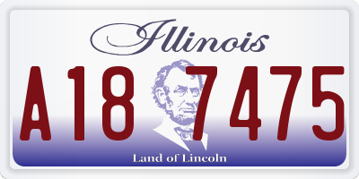 IL license plate A187475