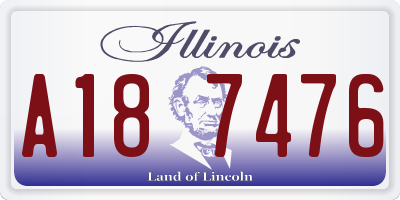 IL license plate A187476