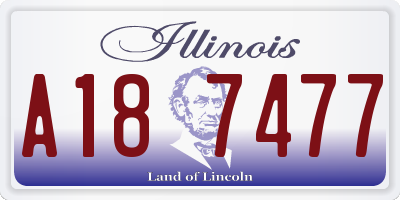 IL license plate A187477