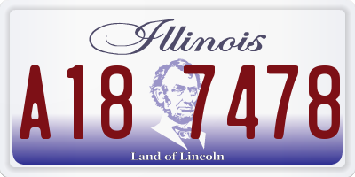 IL license plate A187478