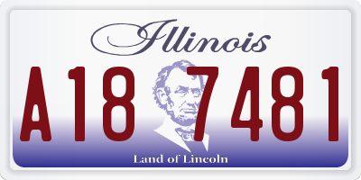 IL license plate A187481