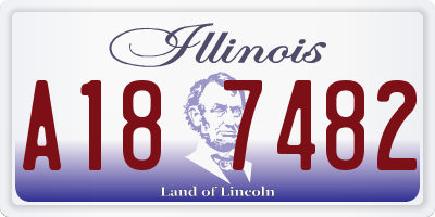 IL license plate A187482