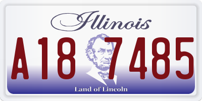 IL license plate A187485