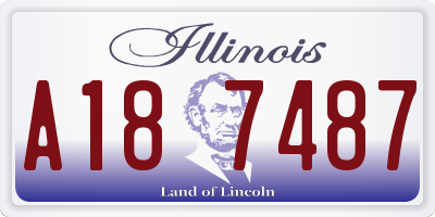IL license plate A187487