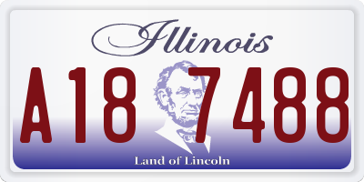 IL license plate A187488