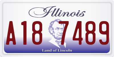 IL license plate A187489