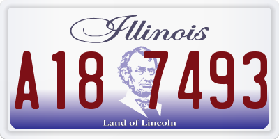 IL license plate A187493