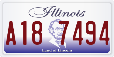 IL license plate A187494