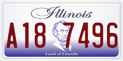 IL license plate A187496